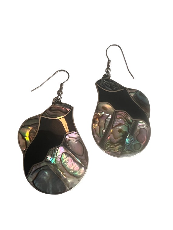 Alpaca Mexico abalone shell earrings