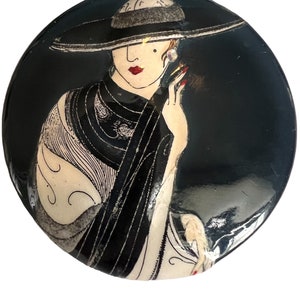 Art Deco Style lacquer pin