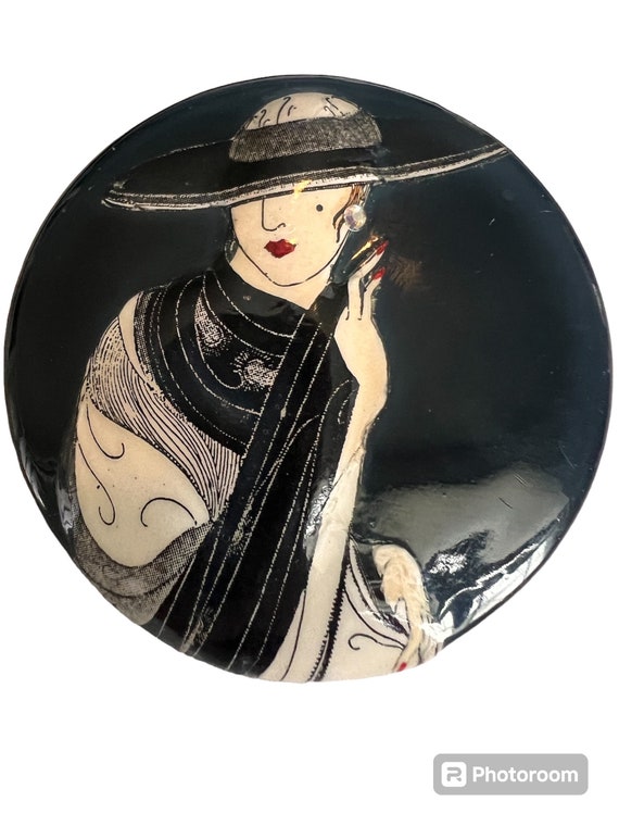 Art Deco Style lacquer pin