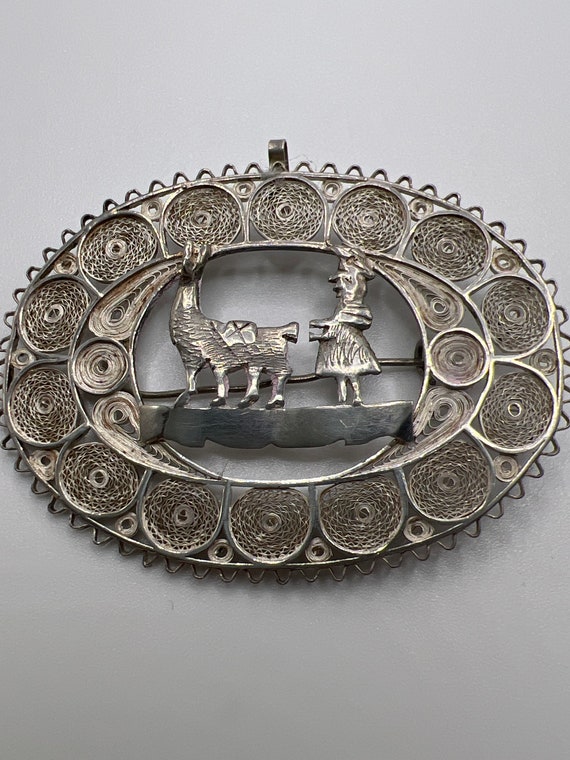 Sterling silver Peruvian Silver Brooch