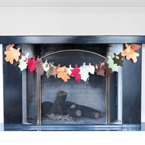 Herbst Blatt Filzgirlande, Herbst Girlande, Party Dekoration Erntedank Dekor, Herbst Einweihungsgeschenk. Landhaus Dekor.