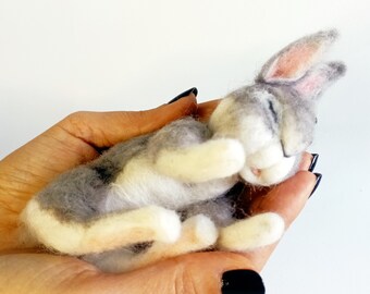 Sleeping Rabbit - Etsy