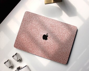 pink glitter macbook case