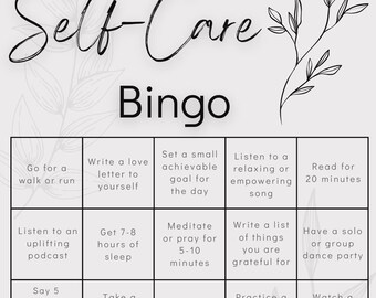 Self-Care Bingo Board