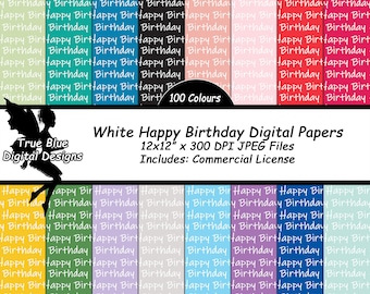 Happy Birthday Text, Happy Birthday Digital Paper, Digital Paper, Birthday Paper, Happy Birthday Paper, Party Paper, Gift Paper, Digital