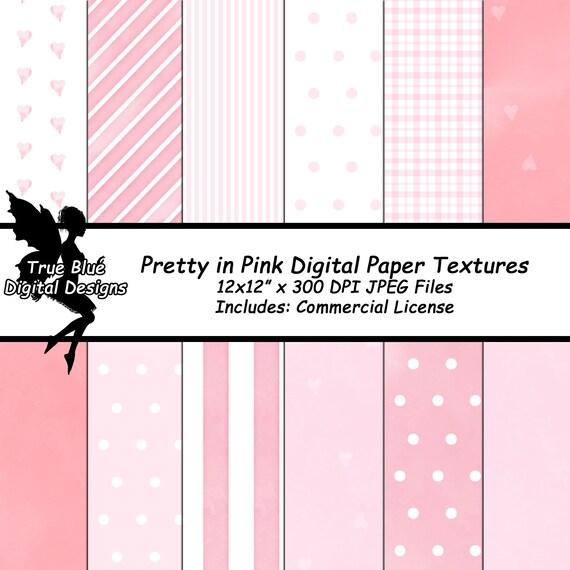 Cute Pink Hearts Scrapbook Paper