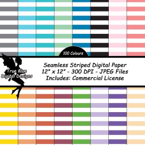 Seamless Striped Digital Paper, Paper With Stripes, Pastel Paper, Baby Shower, Scrapbook Paper, Digital Download, Seamless Patterns, Lines