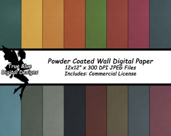 Gepoedercoat digitaal papier, Geschilderde muurtexturen, Digitaal papier, Getextureerd papier, Digitale download, Plakboekpapier, Digitaal plakboek