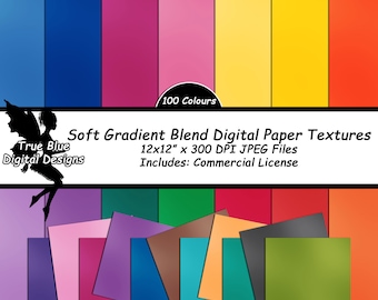 Soft Gradient Blend, Digital Paper, Background Gradient Textures, Gradient Digital Paper, Printable Paper, Gradients, Seamless Paper