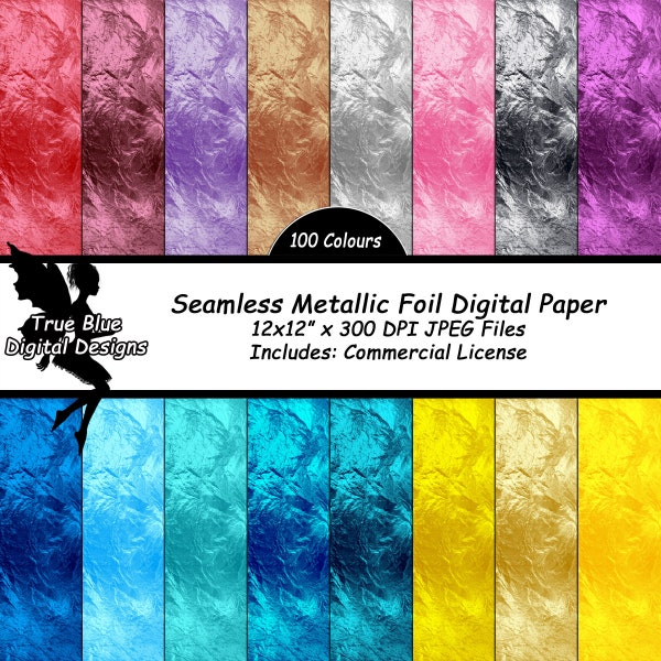 Seamless Metallic Foil,  Textures, Metallic Digital Paper, Foil Textures, Foil Digital Paper, Metallic Textures, Digital Paper, Printable