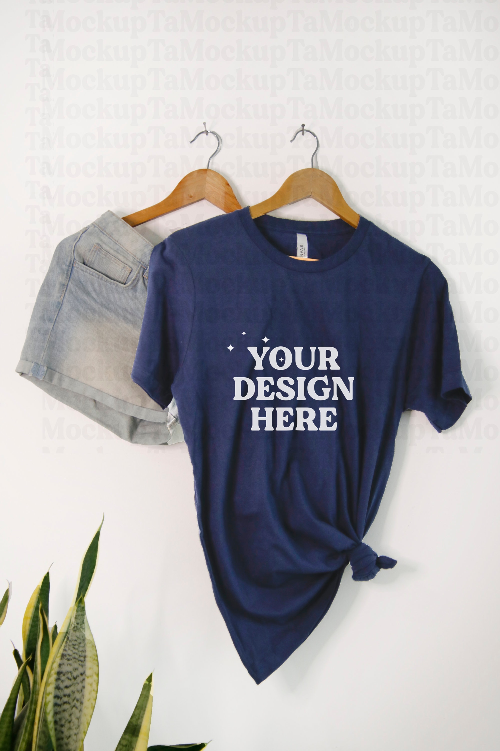 Bella Canvas 3001 Mockup Blue Shirt 