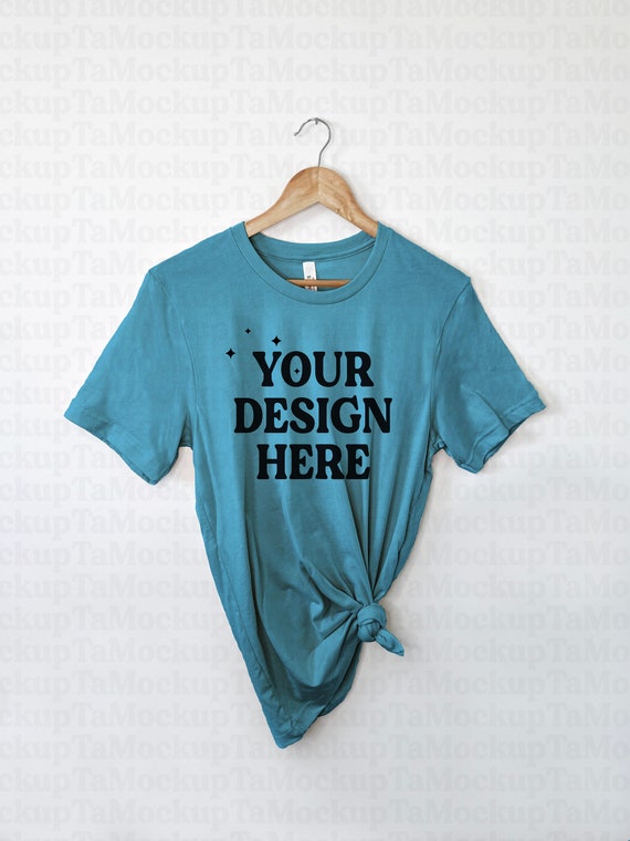 Bella Canvas 3001 Mockup Steel Blue T 