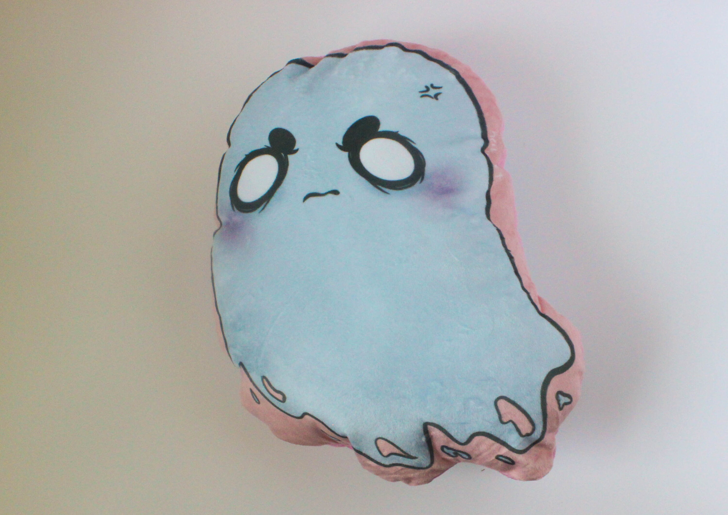 12.5 Sad Ghost / Mad Ghost Minky Pillow Minky Pillow Etsy