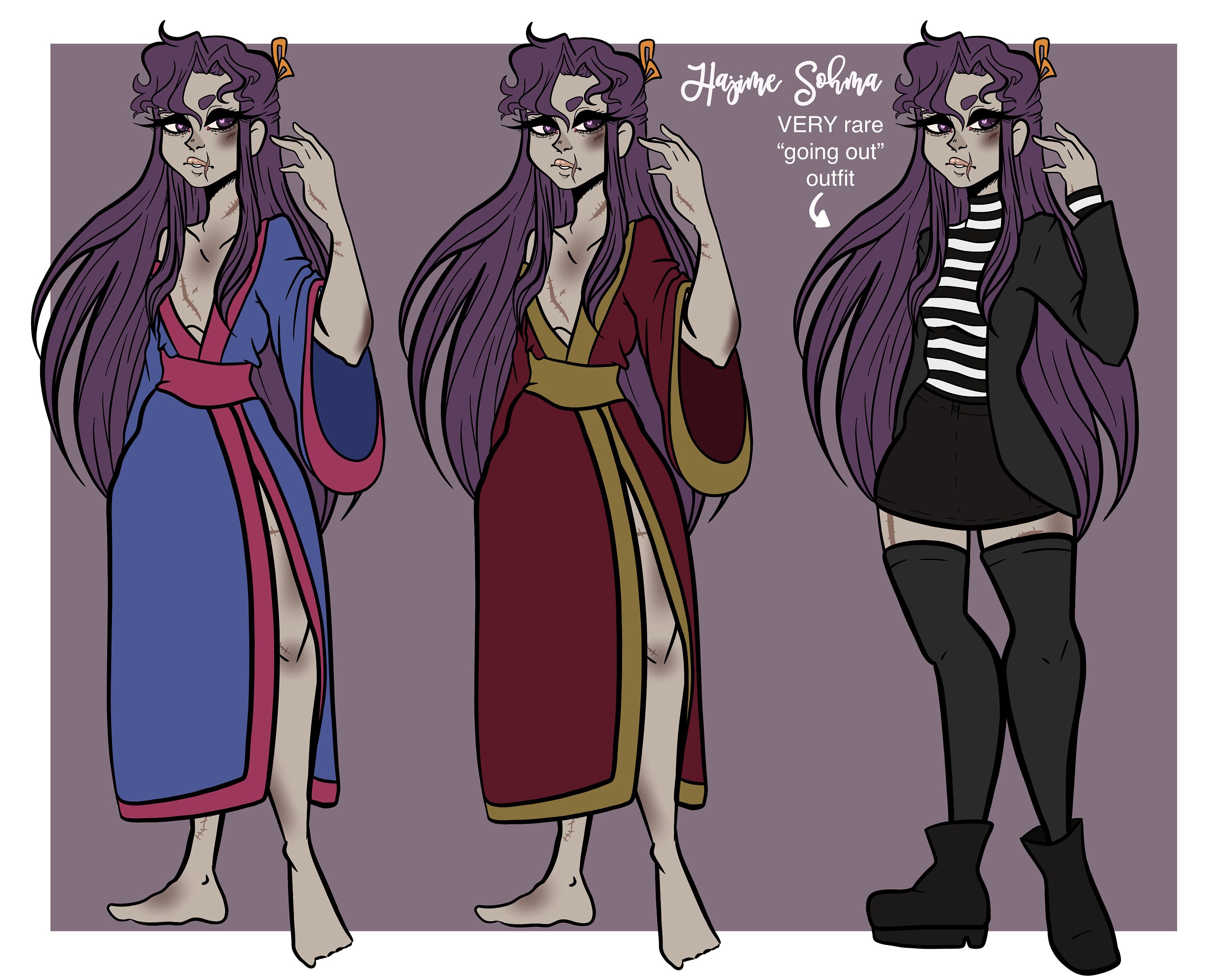 Custom Artwork Commission Character Outfits Reference Sheet - Etsy