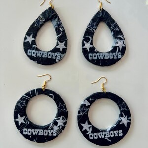 Custom Dallas Cowboys Hoop Earrings