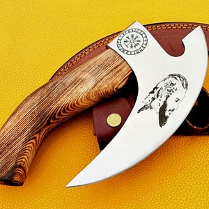 Ragnar viking Pizza Cutter, The Original Pizza Axe, Pizza axe, Cutting board, Viking pizza cutter axe, Slicer, ULU knife, chopper