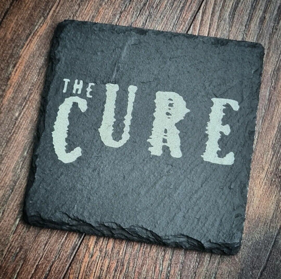 The Cure Inspired Slate Coaster Tea Coffee Gin Beer Wine Etsy UK