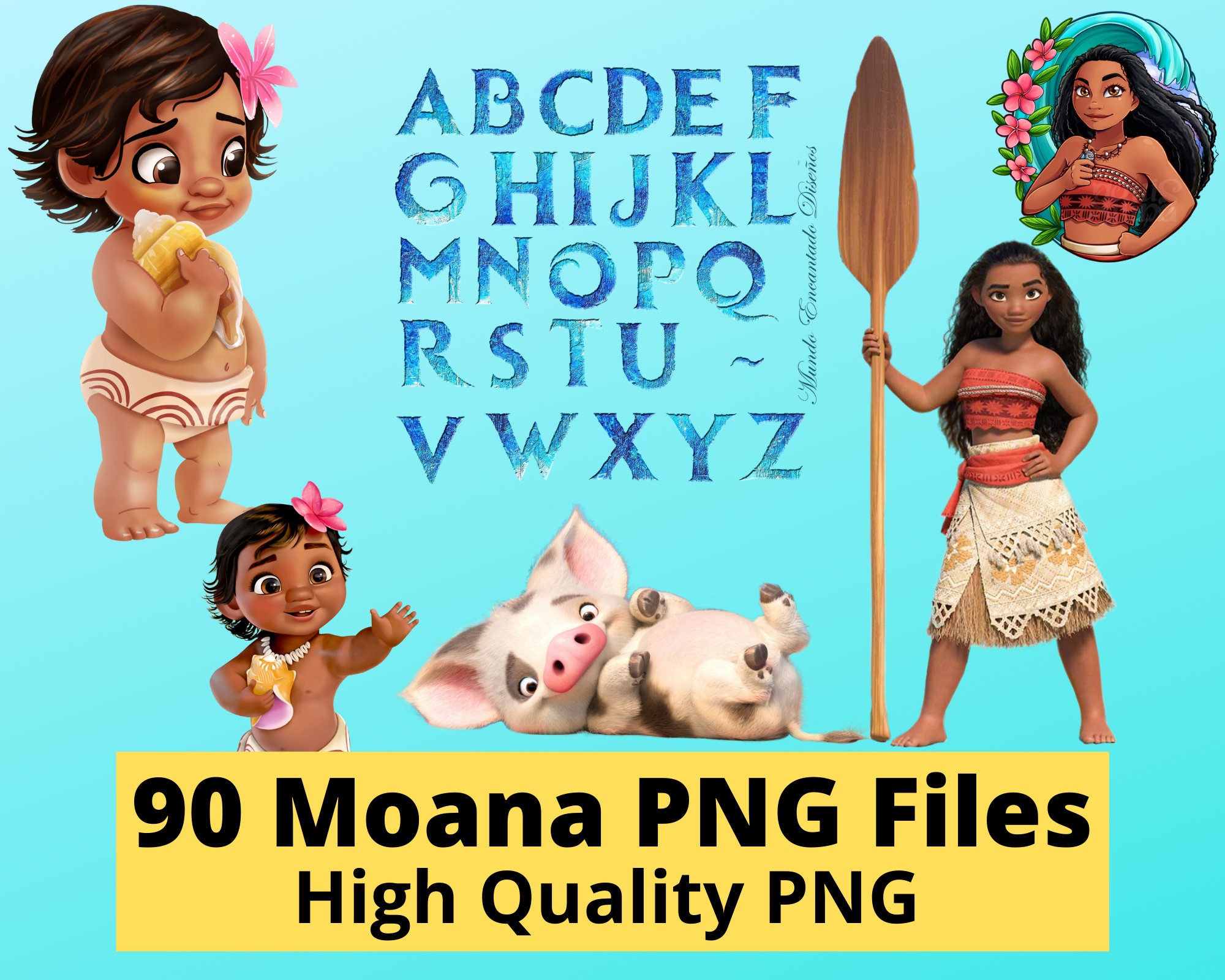 Moana Clipart Digital Download 90 Png Free Island Moana Etsy