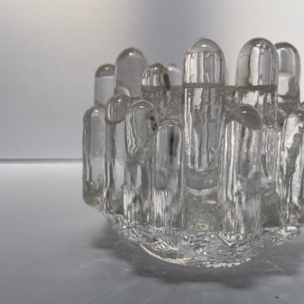 Goran Warff for Kosta Boda - Candle holder "Polar Hurricane' 1970s Sweden, Scandinavian collectable