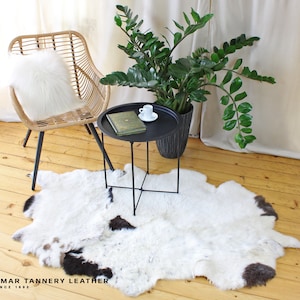 GENUINE CARPET Natural Sheepskin, Leather Area Rug, Housewarming Gift, Boho Decor, Christmas Gift, Art Deco