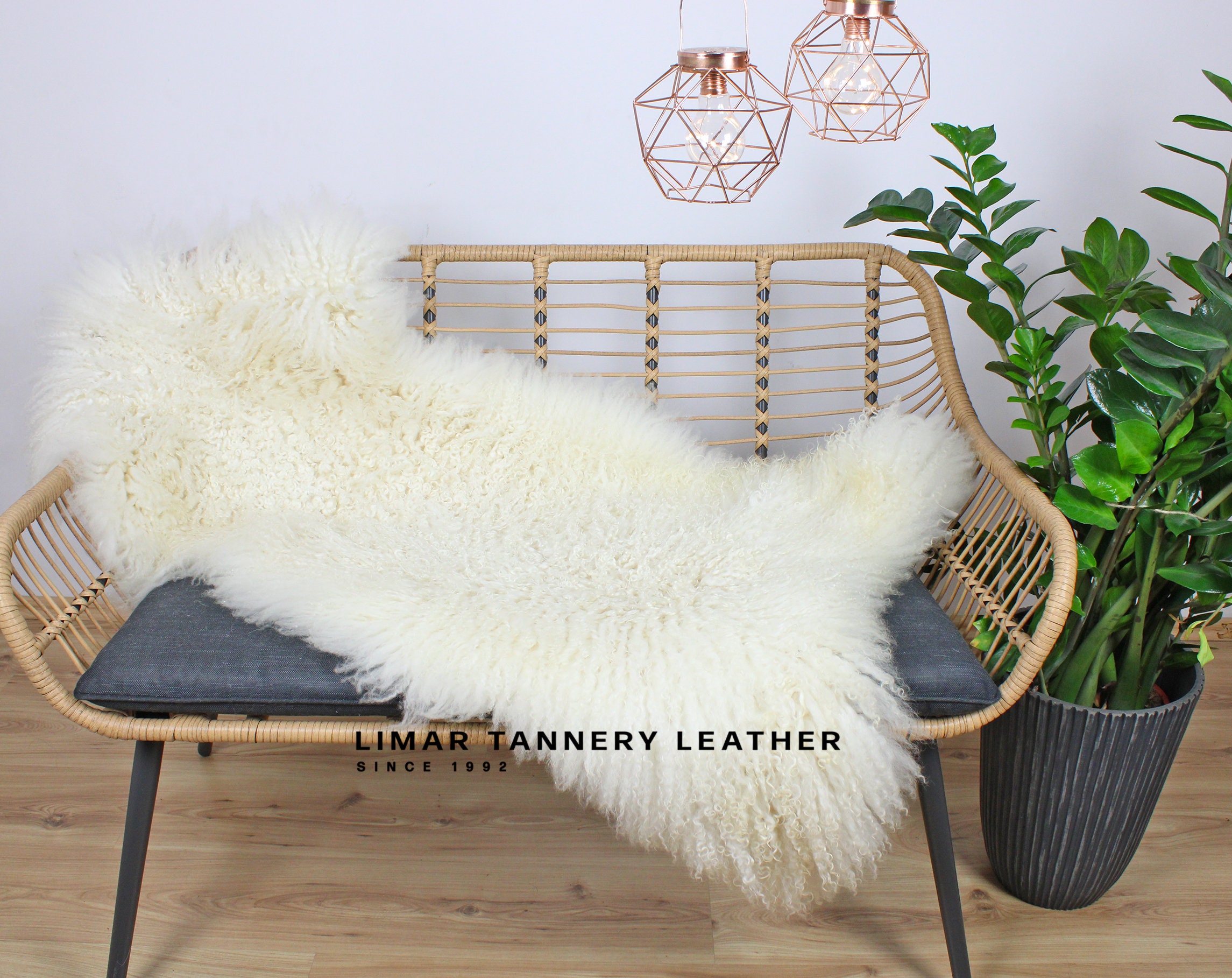 GIANT Sheepskin Rug, Lovely Curly Hair, Housewarming Gift, Eco Friendly, Leather Area Rug, Office Decor, Work from Home