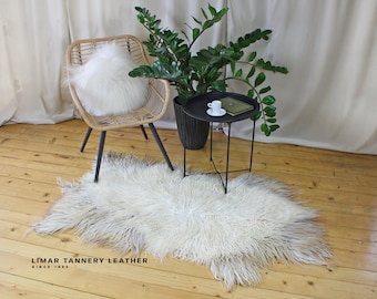 ECHT TAPIJT Natuurlijk IJslands Schapenvachtkleed, Art Deco, Kerstcadeau, Sprei, Eco-vriendelijk, Zero Waste