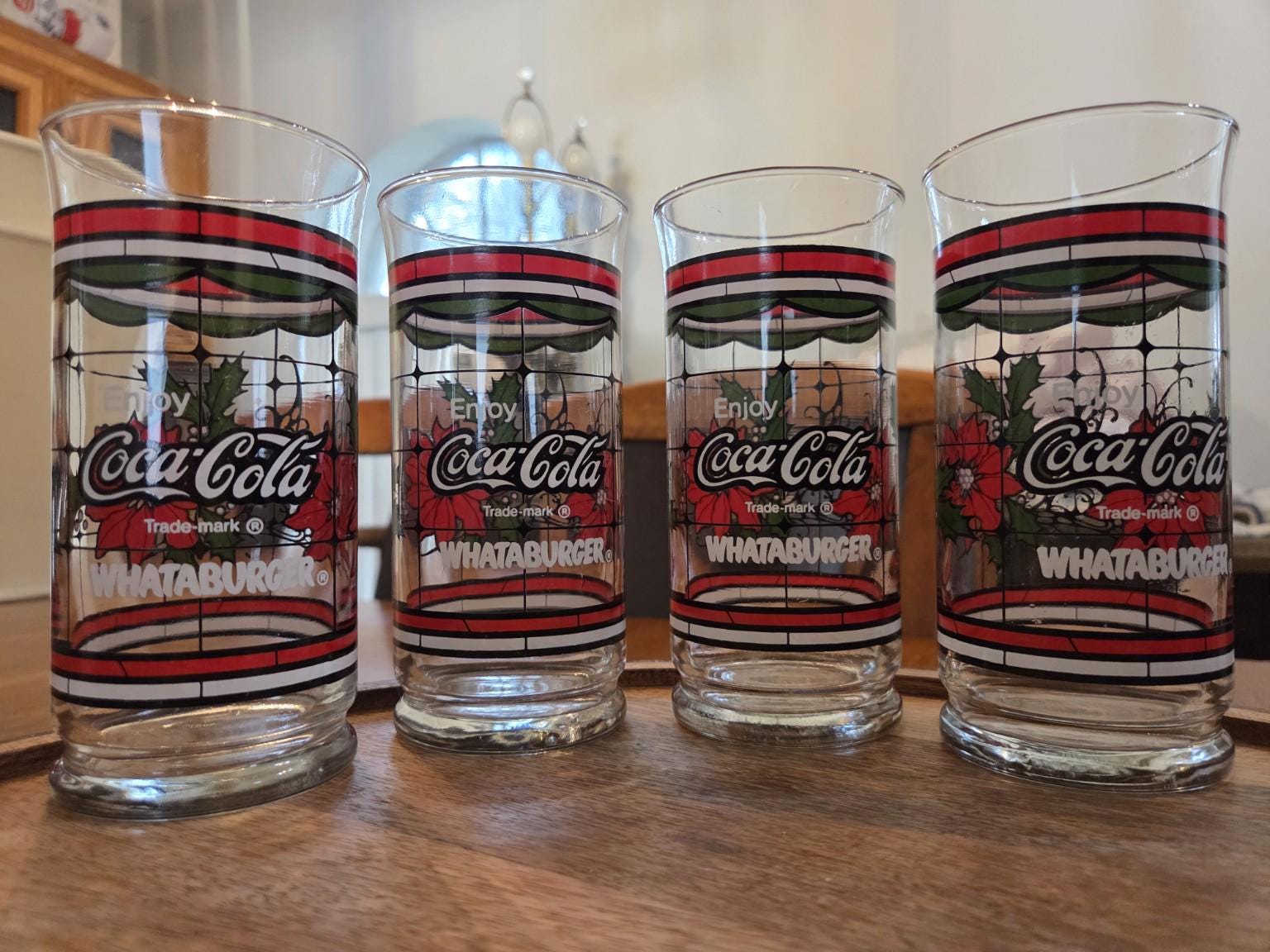 Coca Cola Christmas Glasses - Etsy