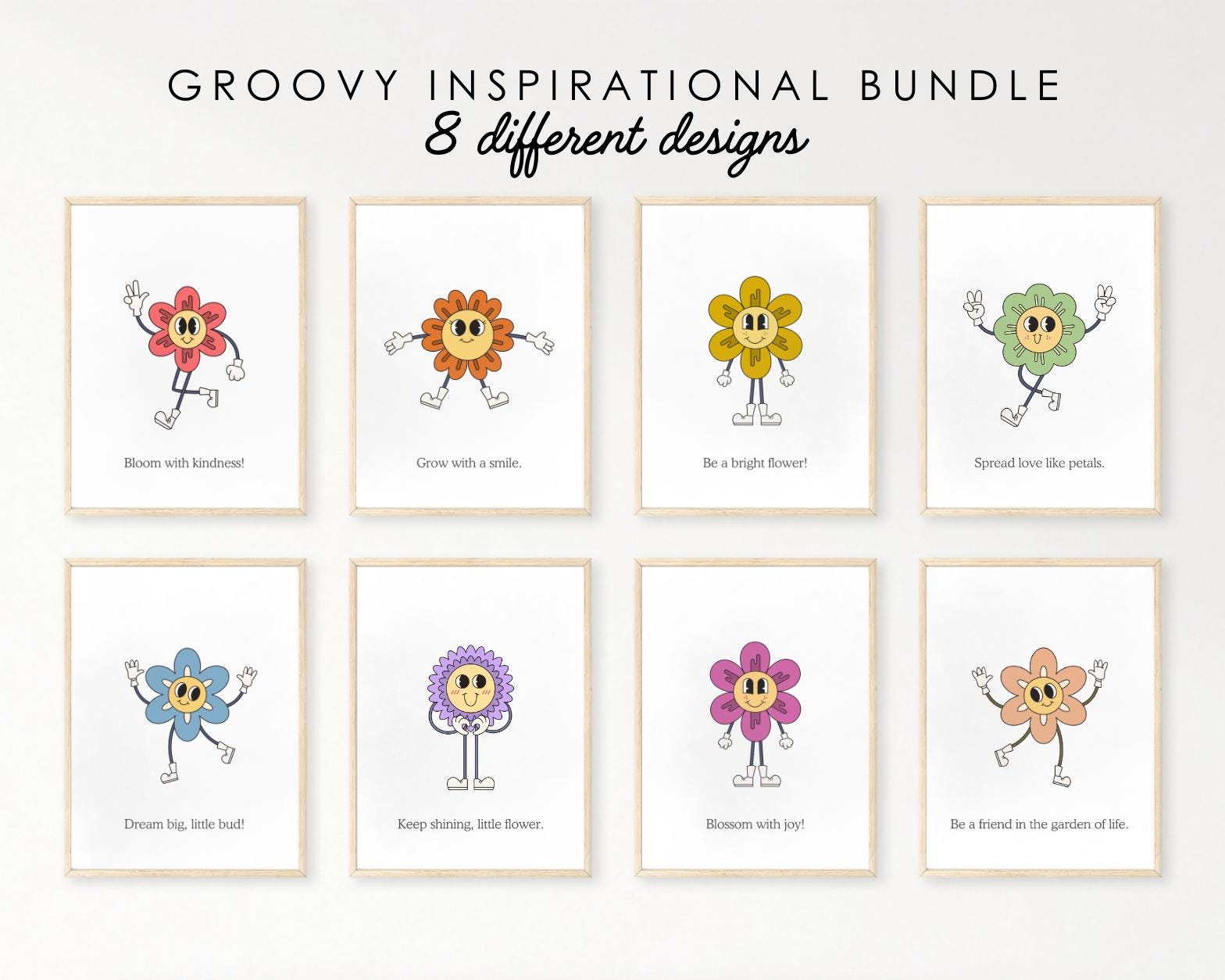 Groovy Set of 8 Educational Posters, Vintage Classroom Decor, Retro ...
