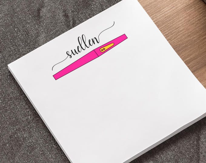 Personalized Note Pads, Custom Stationery, Gift for Teachers, Office Supplies, Desk Accessories,Flair Pen Personalized Stick note