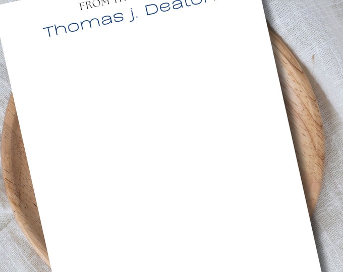 Personalized Notepad /From the Desk of Notepad for Her/ Customized Notepads - Stationery Gifts for Women