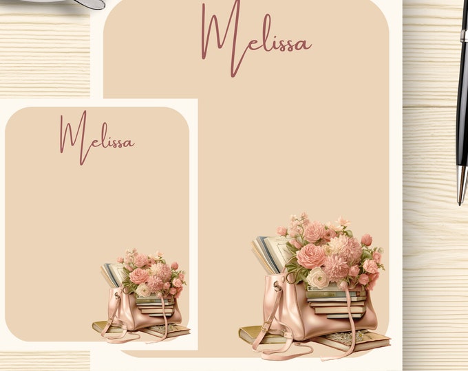 Personalized Set of 02 Notepad for Book Lovers/ Notepad for / gift for Her