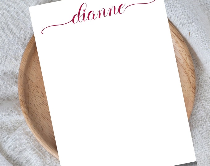 Personalized Notepad with Monogram | Teacher Gifts & Unique Birthday Gifts for Her | Christmas Writing Paper Stationery