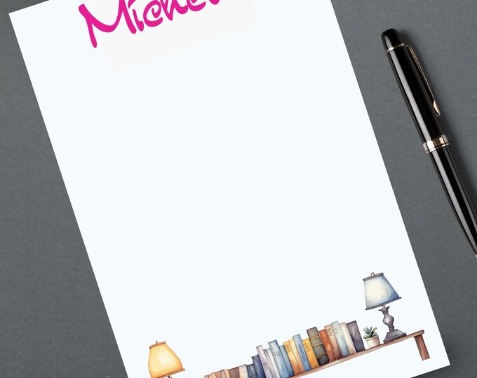 Customized Notepad | Unique Personalized Stationery for Teacher Gift & Book Lovers | Ideal Gifts for Him, Her