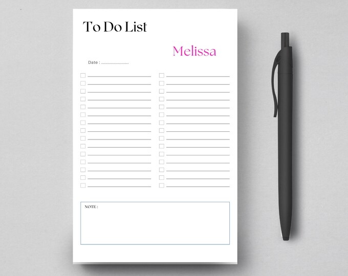 Customized To Do List Notepad | Personalized Task Organizer & Planner | Teacher Appreciation Gift | Custom Task List