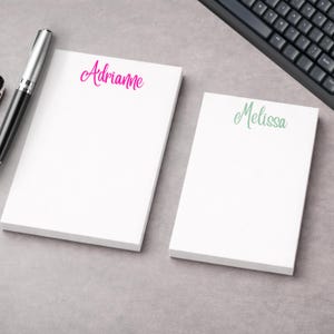 Personalisierter Notizblock mit Namen, individuelles Briefpapier, Geschenk für Lehrer