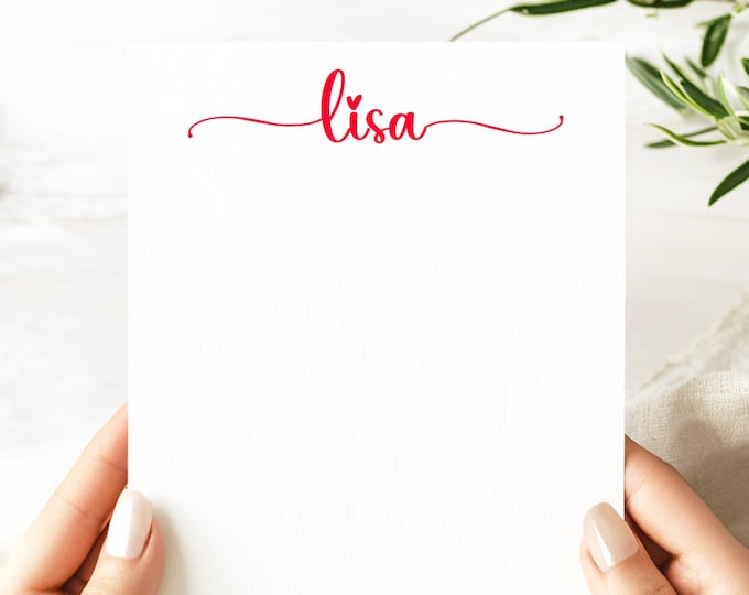 gift for her Personalized Note Pad - Custom Monogram Notepad, Unique Teacher Gifts & Writing Pad, Optional Set