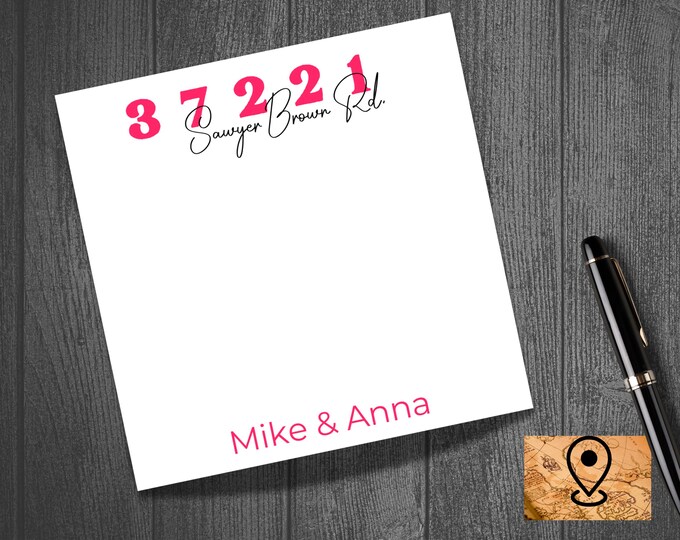 Personalized Zip code Notes /Memo pad lined - Blank/ Personal Notepad/Note pad/teacher note personalized/memo address