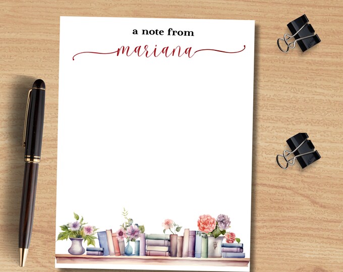 Personalized Notepad for teacher gift/Notepad bulk for gift/ Gift for Her/ Gift for Him/Customized pads Book lovers