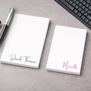 Personalisierter Notizblock – Individuelles Briefpapier, elegantes Namensdesign, Monogramm-Stil, Geschenk für ihn