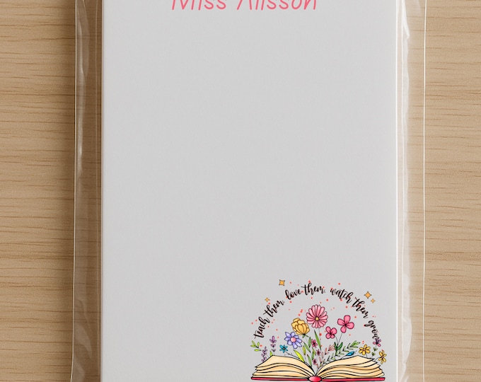 Custom Teacher Gift ,Notepad Personalize d School Stationery for Note Taking - Teacher Appreciation Gift & Back to School Supplies