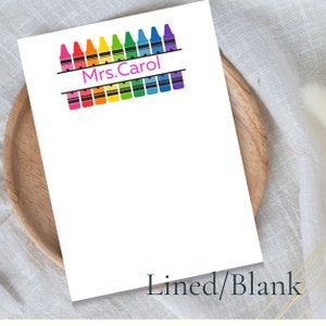 Teacher Appreciation Custom Notepad Gift - Back to School, Teacher Christmas Gift, Personalized Notepad with Name