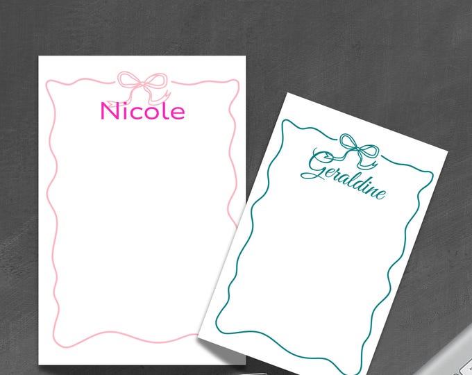Coquette Bow A5 Notepad/ Cute Coquette Style for Gift/Personalized Notepad, a Gift for Teachers