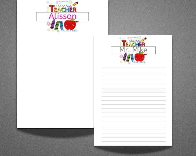 Personalized Notepad for Teachers | Back to School Gift | Customized Educator Notepad | Teacher Appreciation & End of Year Gift