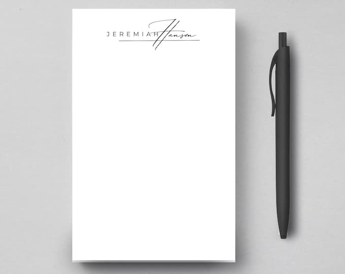 Personalized Notepad with Full Name – Custom Minimalist Notepad for Office, Work or Business – Professional Stationery-Personalized Gift