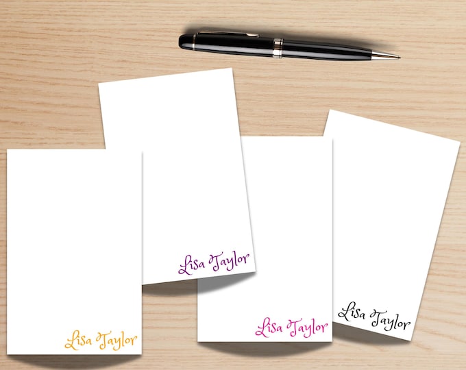 Custom Notepad - Modern Unlined Notepad Set | Personalized Gift for Her | Custom Stationery for Office & Home