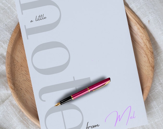 Personalized Modern Notepad with Smooth Design for Perfect Note-Taking in 3 Sizes/ 3 colors Custon name Pad