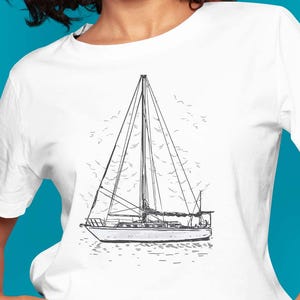 Vintage Sailboat T-Shirt: Nautical Sailing Gift