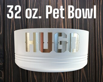 PET BOWL with Dog Breed , Personalized Engraved Dog Dish, Dog Bowl