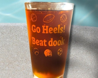 Rivalry Pint Glass, High School Sports, College Sports, Your Team name VS. Your Rival