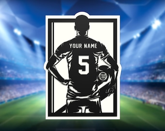 Soccer Player Sign Customizable